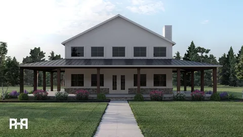 The Homestead house plan, exterior view 1